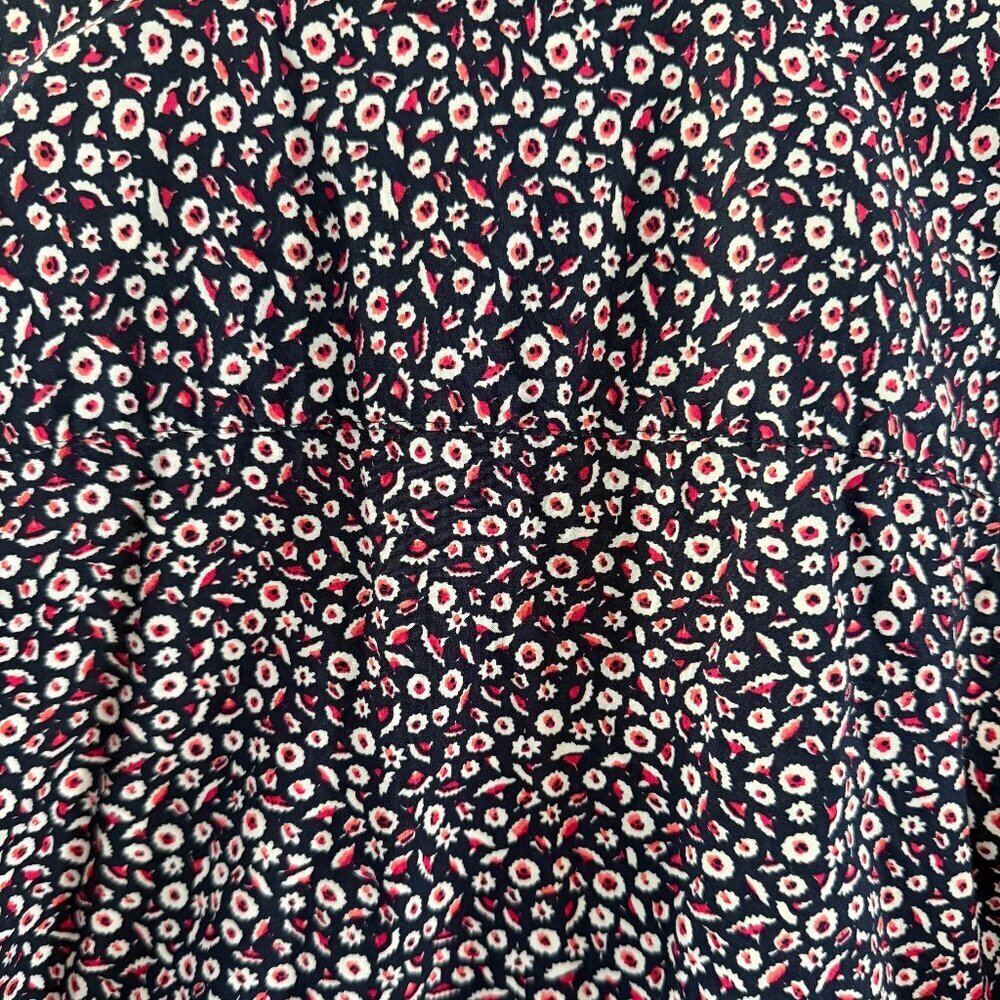 Talbots Women's Floral Button Up Shirt Blouse Size 14 Career Work 100% Cotton - Picture 6 of 6
